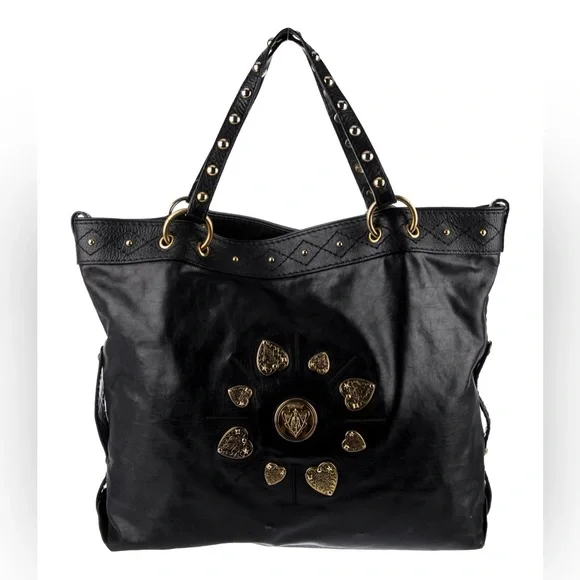 Beautiful Ex large Black Irina Babushka Leather Tote - Picture 1 of 17